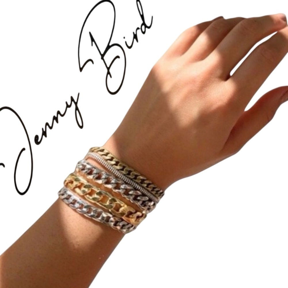 ❤️ Jenny Bird ‘Austin Cuff’ Mixed Metal 5 Layer Adjustable Clasp Bracelet